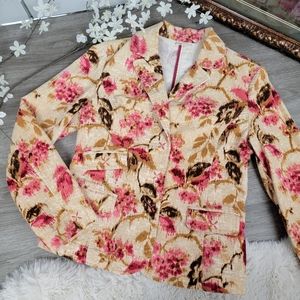 J. Jill Floral Corduroy Blazer